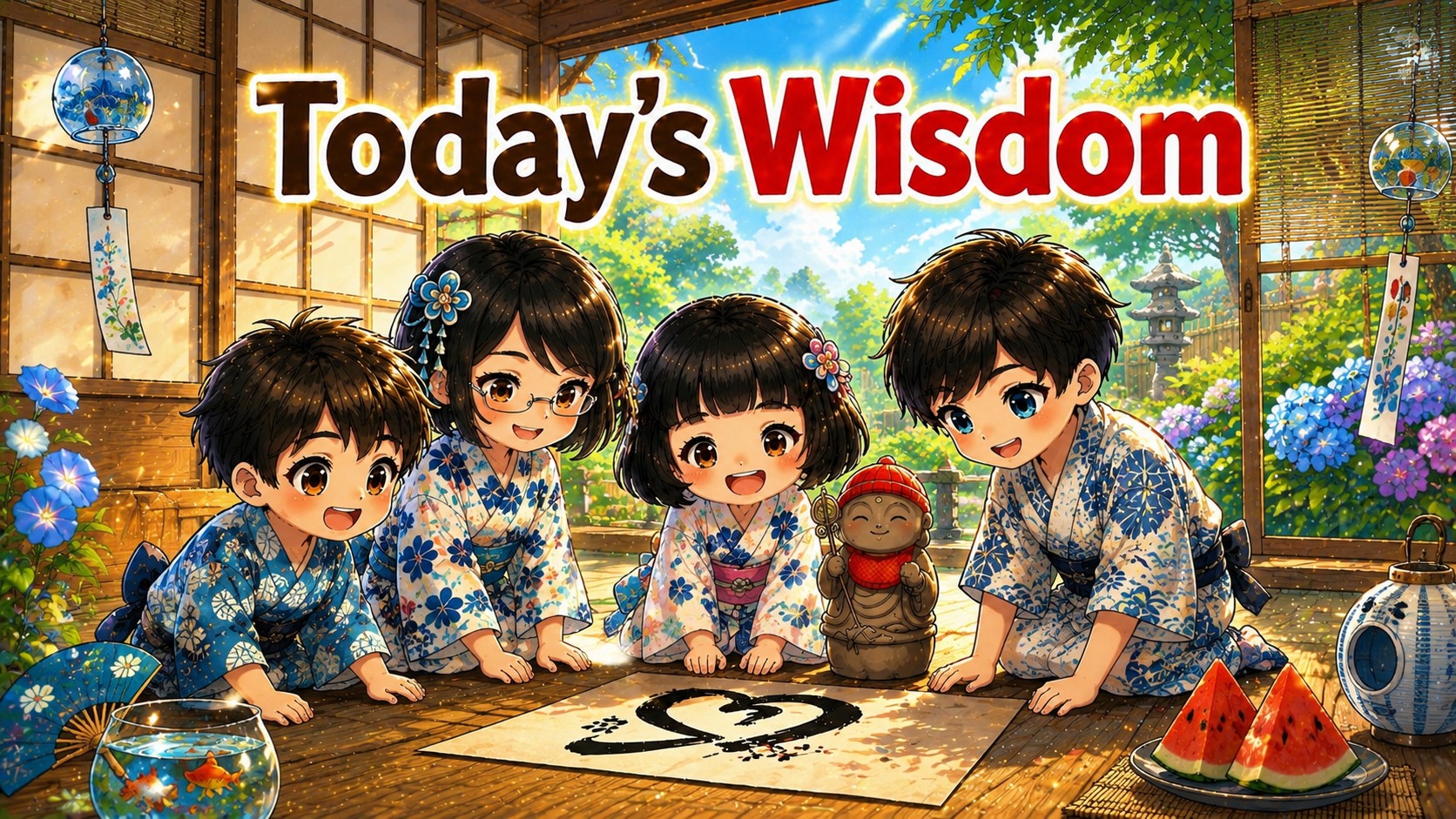 浴衣姿の今日のひと言ASMRキャラクターたち