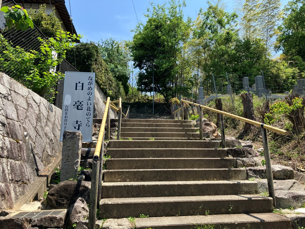 白毫寺への入口階段