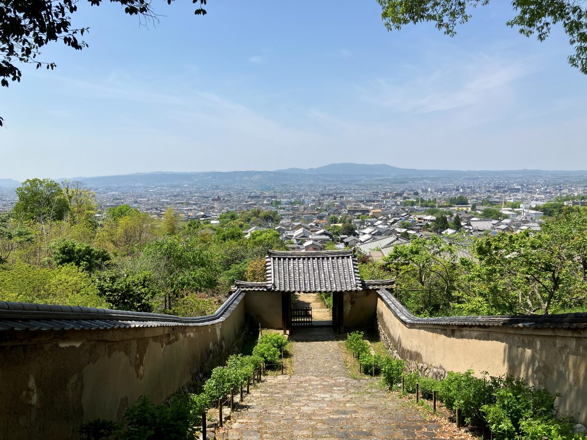 受付横から見える奈良市内の眺め